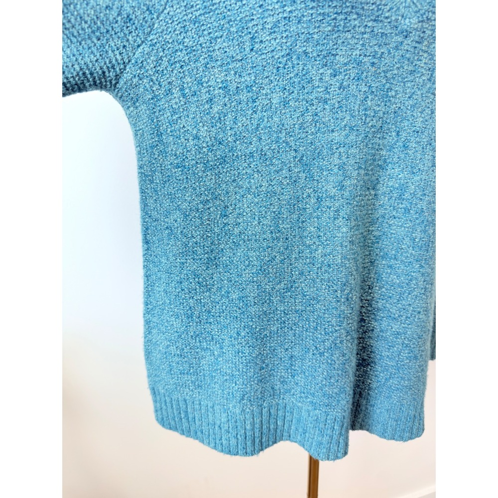 J. Jill Womens Turquoise Blue Marled V-Neck Knit Pullover Sweater Size Large - Picture 4 of 14